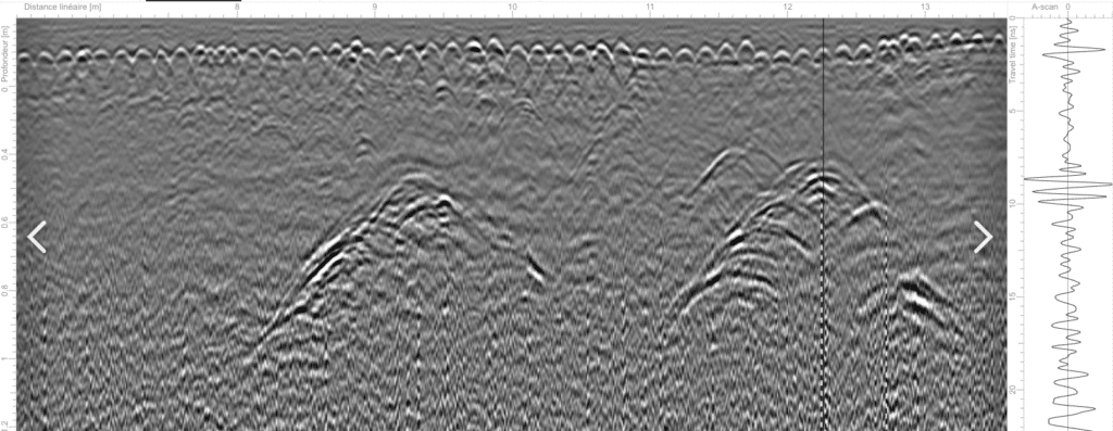 Auscultation radar d'un pont en maçonnerie